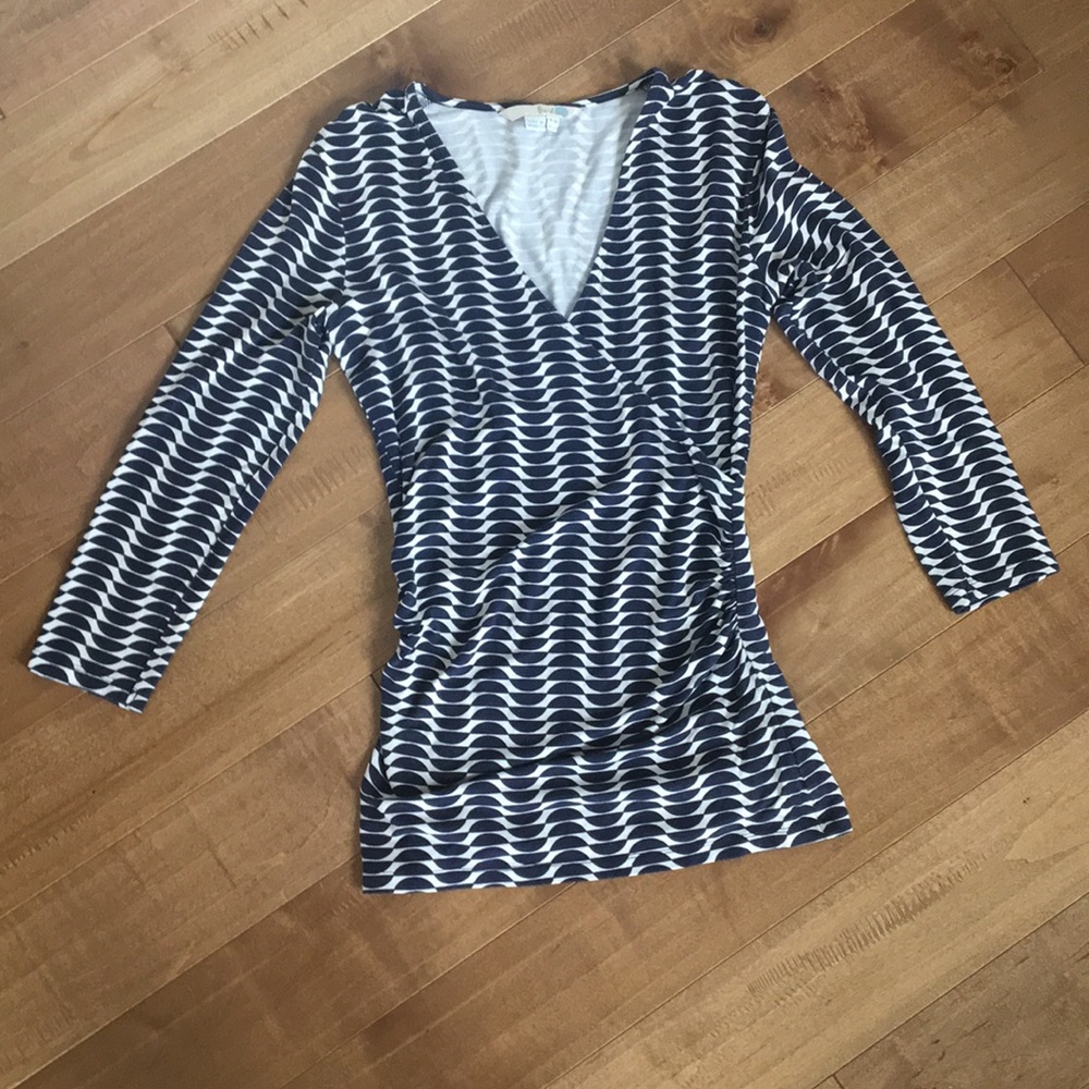 Boden faux wrap shirt